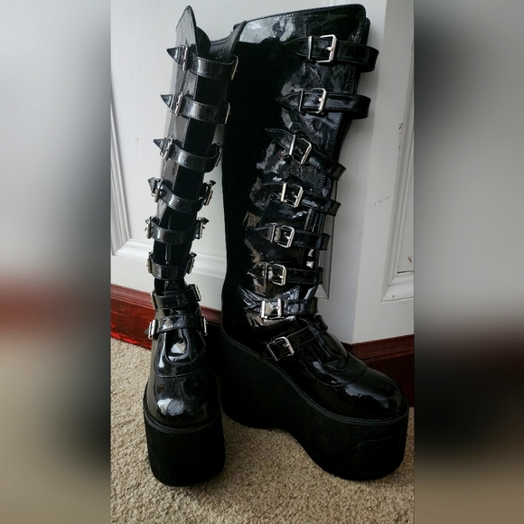 Goth Knee High Platform Boots! - Picture 2 of 4